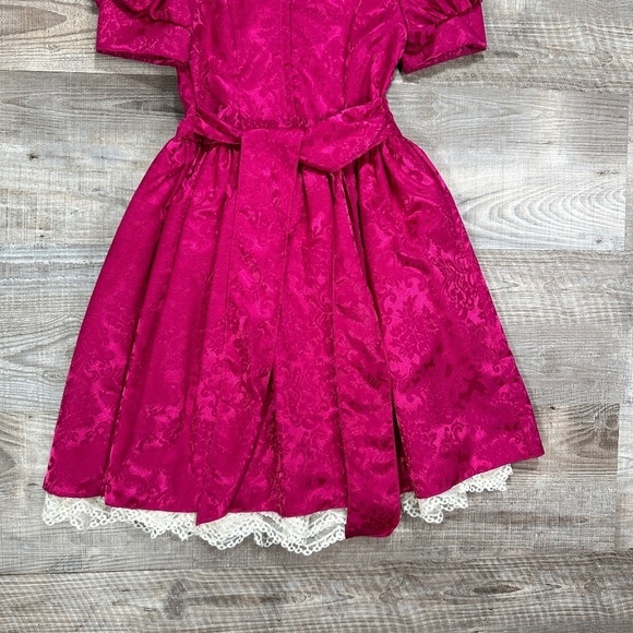 Vintage Jessica McClintock  Gunne Sax  Magenta Pink Girls Dress Size 12 New - Picture 7 of 12